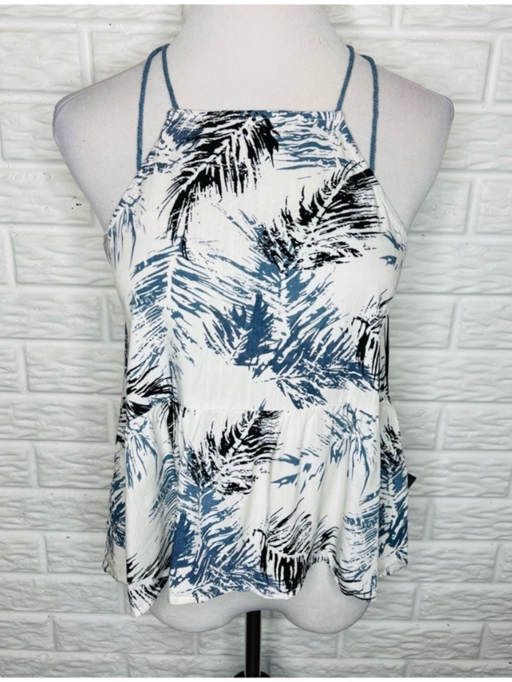 LULUS NWT Palm Leaf Pattern Sleeveless Summer Tank Top Size M